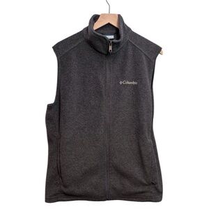 Columbia | Gray Fleece Vest Full-Length Zipper | M